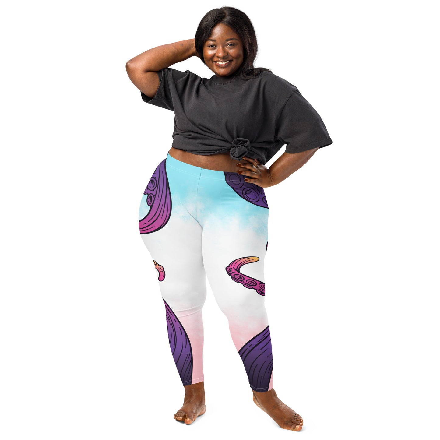 Neon Depths: The Awakening Below Leggings