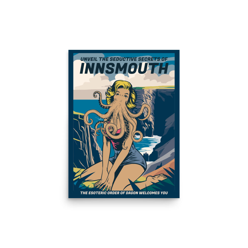 Innsmouth Pin-up Cthulhu Reiseplakat Lovecraft Poster
