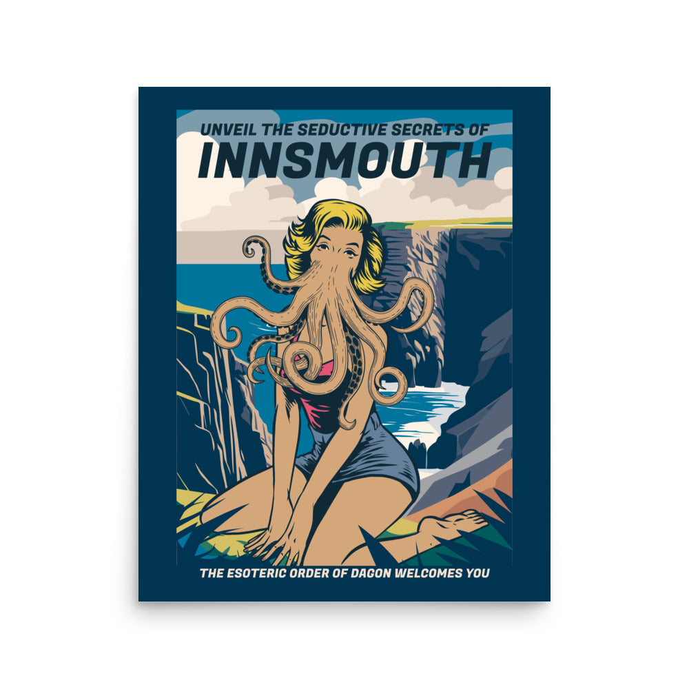 Innsmouth Pin-up Cthulhu Reiseplakat Lovecraft Poster