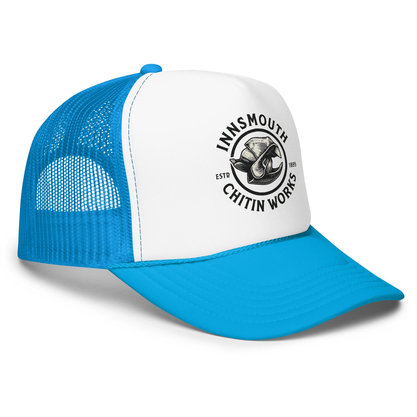 Innsmouth Chitin Works – Trucker-Mütze aus Schaumstoff mit einfarbigem Vintage-Logo