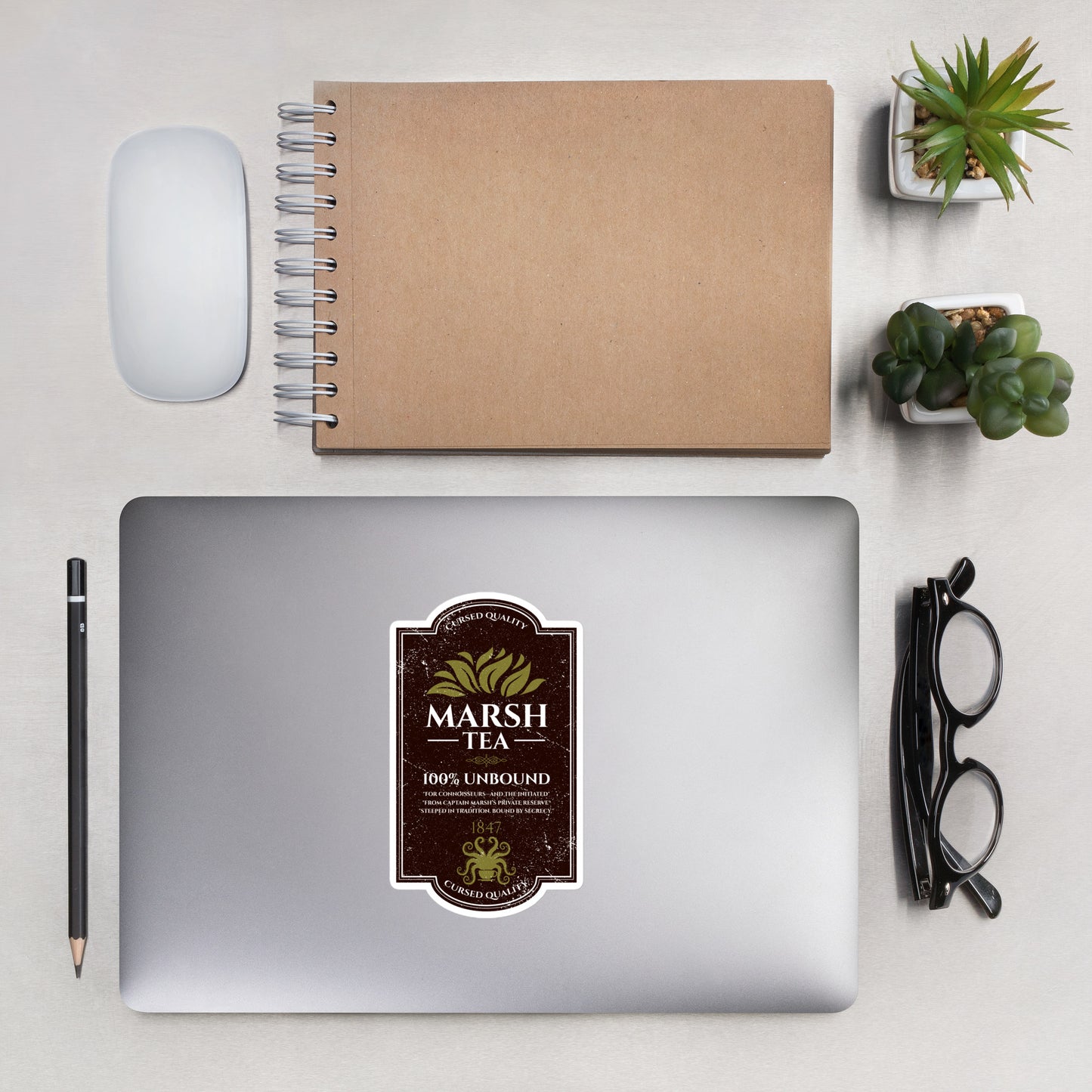 Marsh Tea – Handcrafted in the Port of Innsmouth Bubble-free stickers