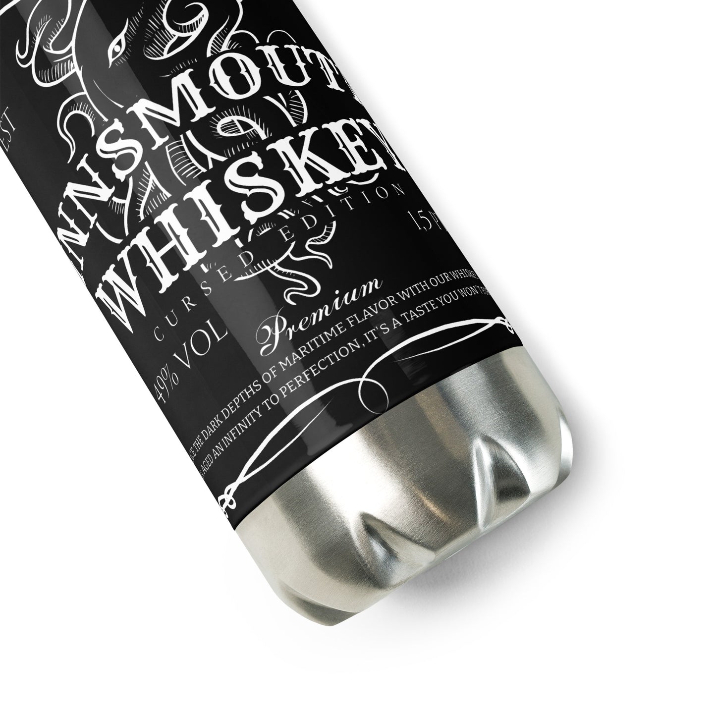 Innsmouth Whiskey Label Lovecraft Stainless steel water bottle