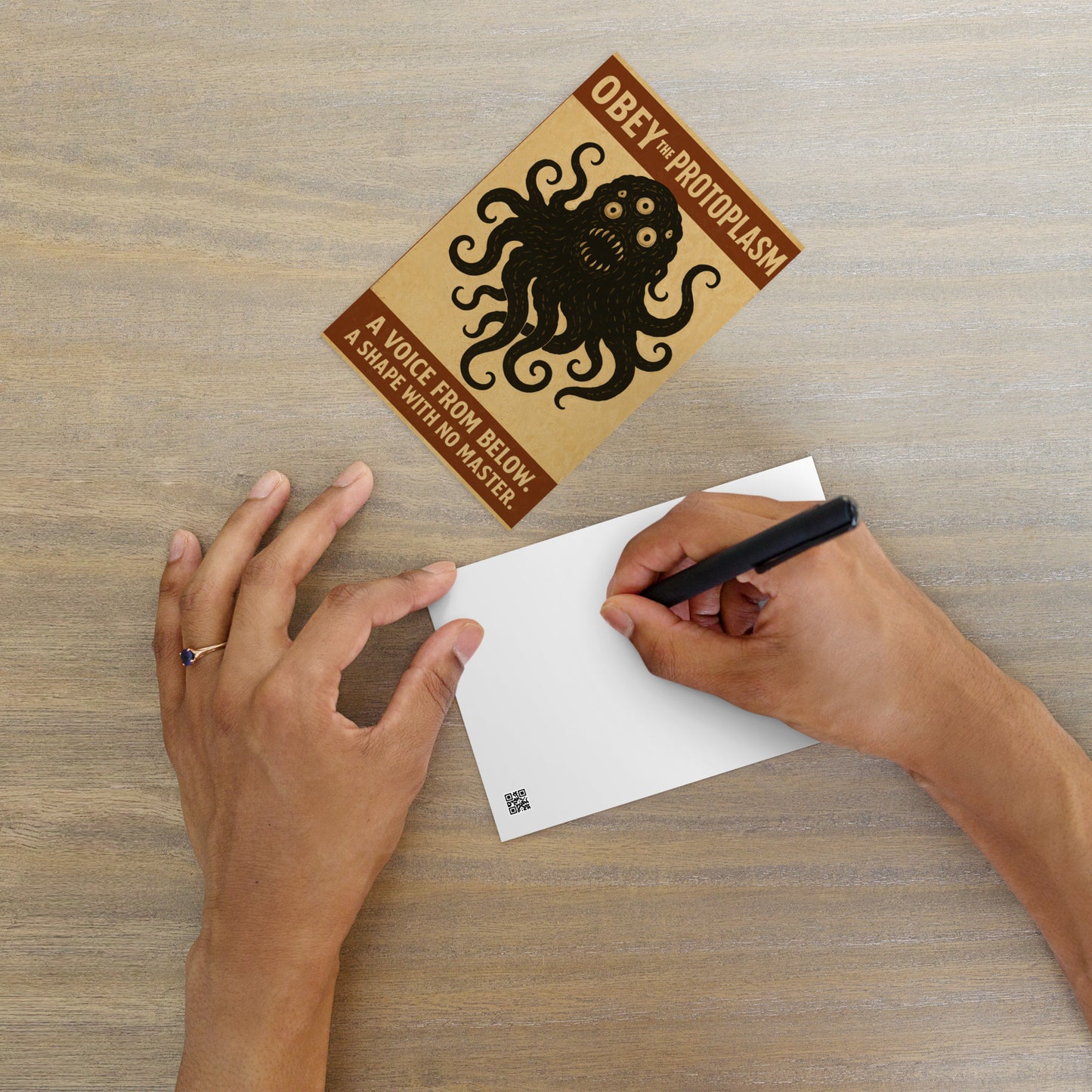 Befolgen Sie die Protoplasma-Standardpostkarte