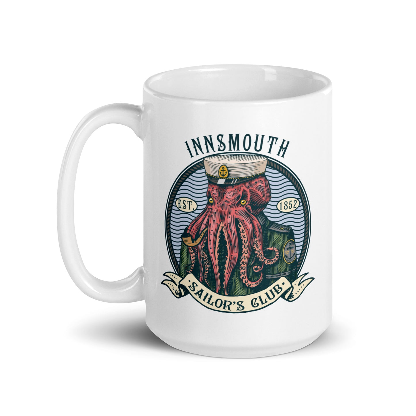 Cthulhu Sailor Innsmouth Weiß glänzende Tasse