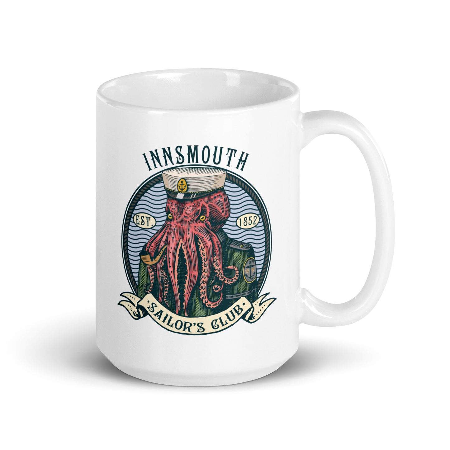 Cthulhu Sailor Innsmouth Weiß glänzende Tasse