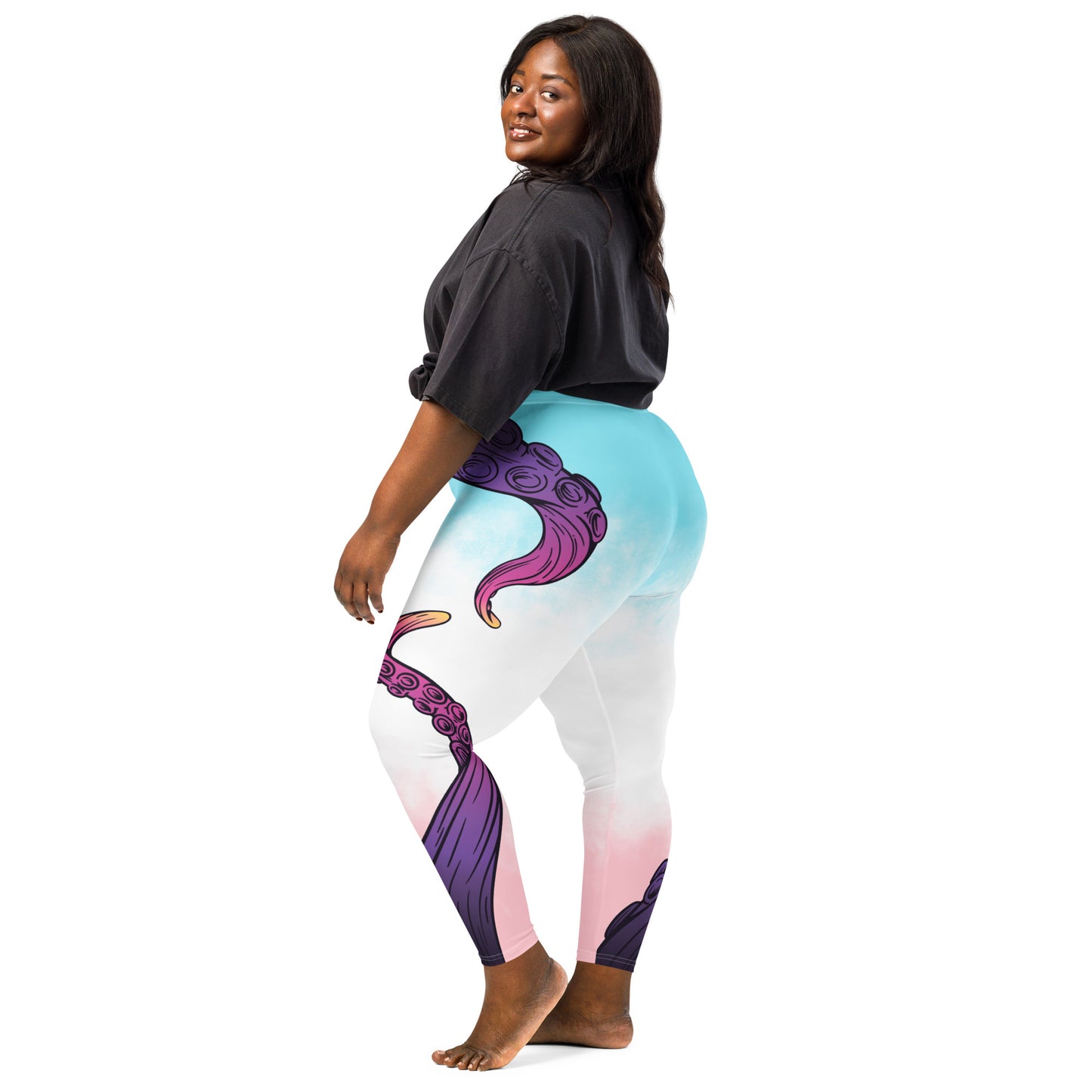 Neon Depths: The Awakening Below Leggings