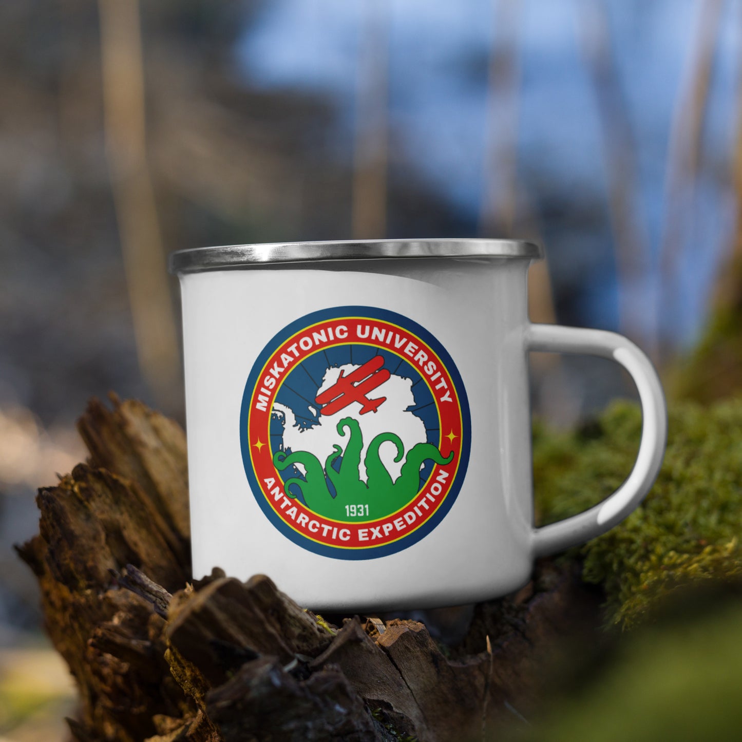 Miskatonic University Antarctic Expedition Lovecraft Enamel Mug