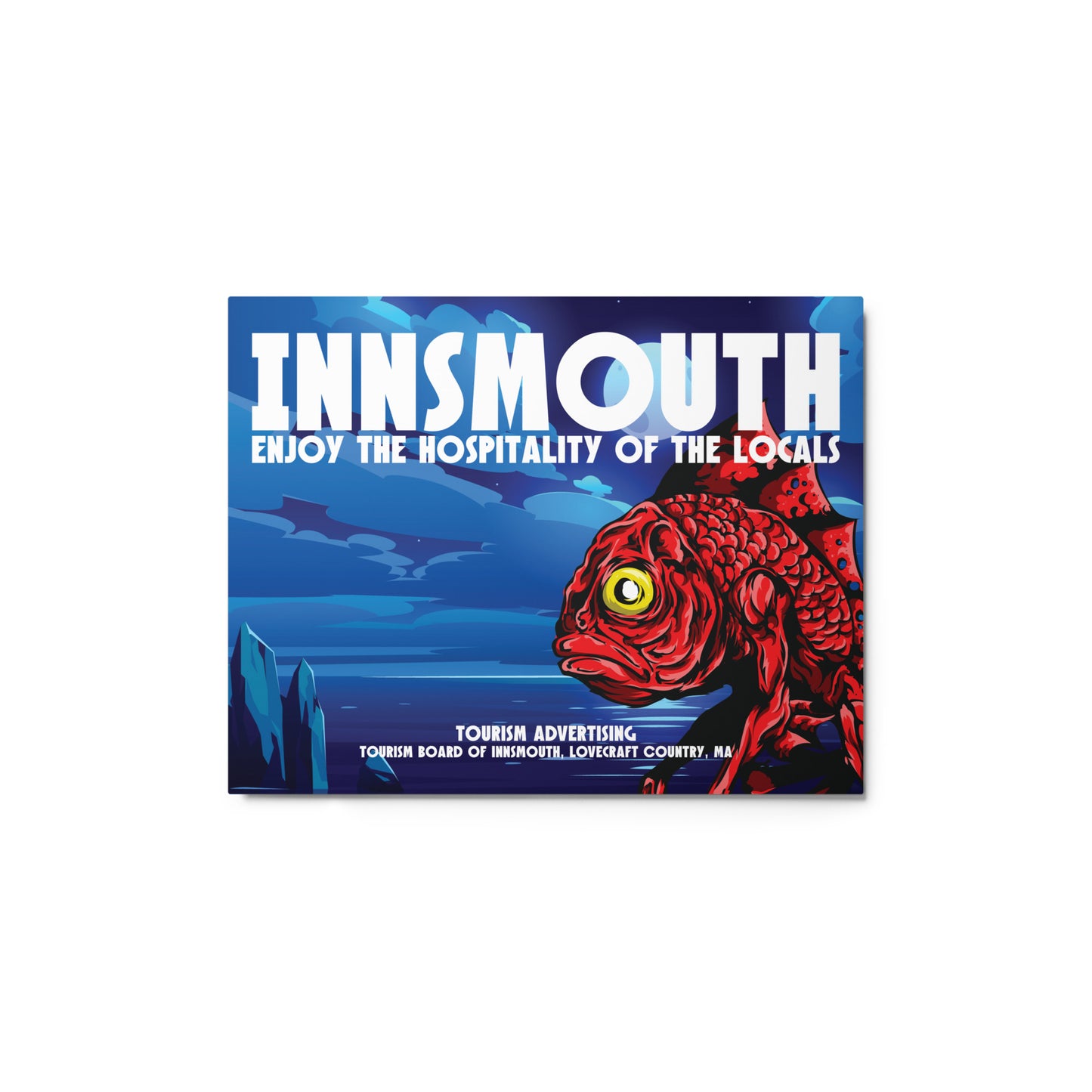 Innsmouth Vintage Travel Lovecraft Metalldrucke