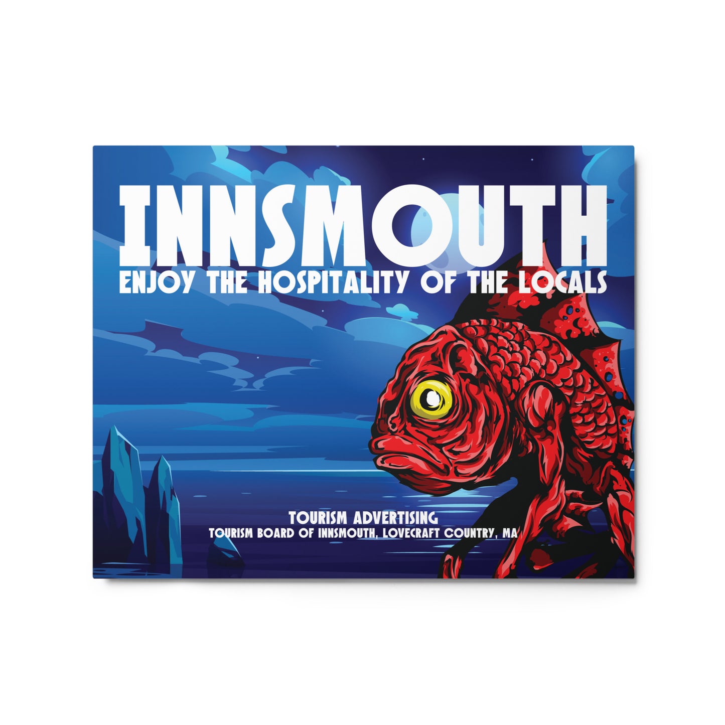 Innsmouth Vintage Travel Lovecraft Metalldrucke