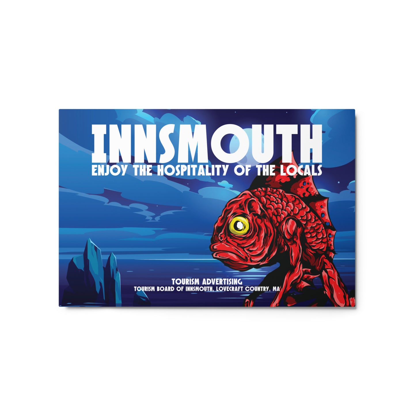 Innsmouth Vintage Travel Lovecraft Metalldrucke