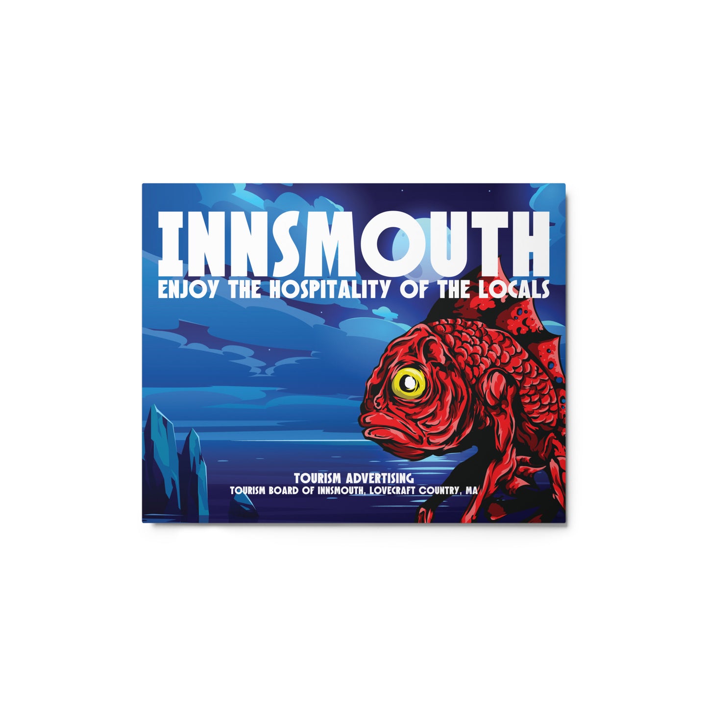 Innsmouth Vintage Travel Lovecraft Metalldrucke