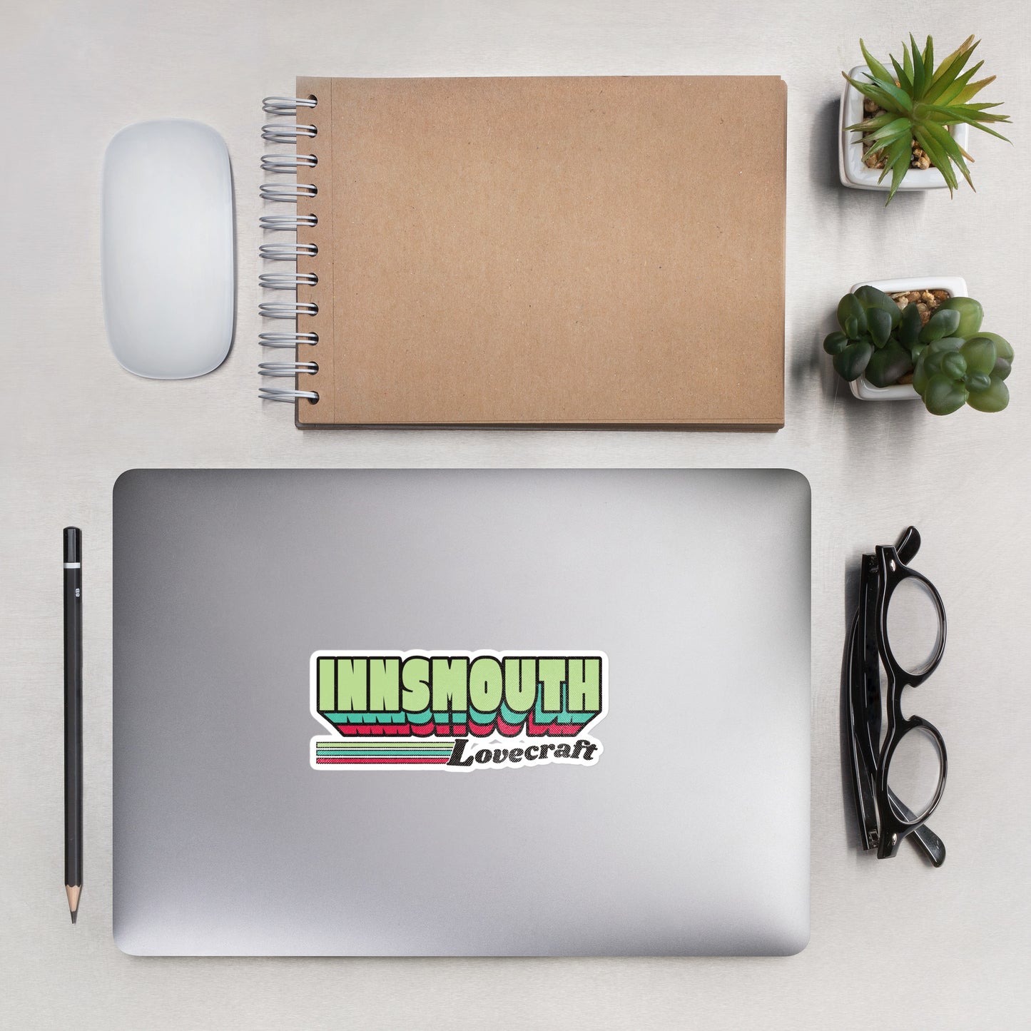 Innsmouth Retro Label Lovecraft Bubble-free stickers