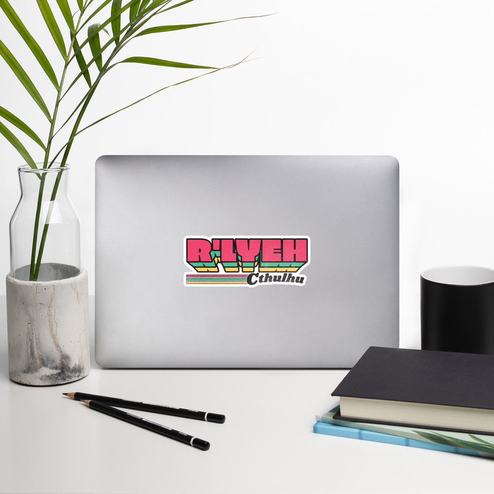 R'lyeh Retro Label Cthulhu Bubble-free stickers