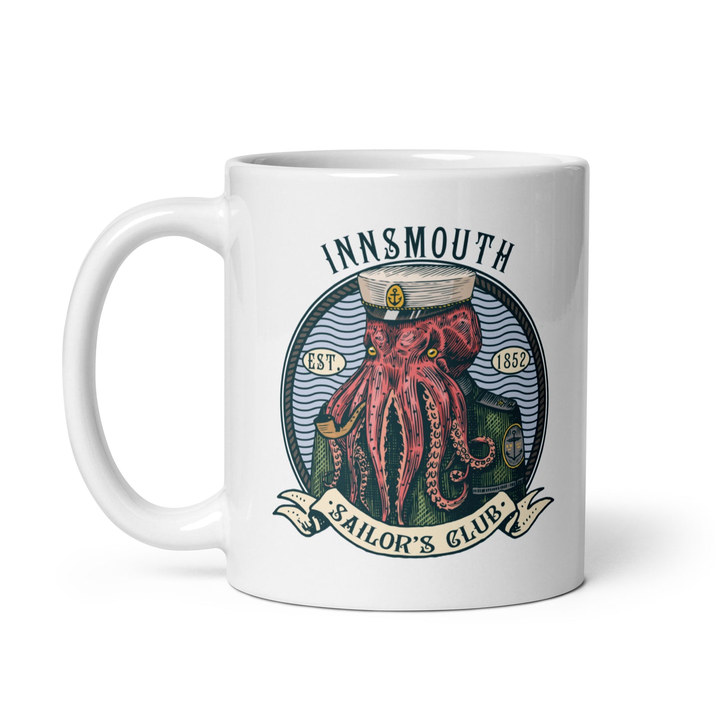 Cthulhu Sailor Innsmouth Weiß glänzende Tasse